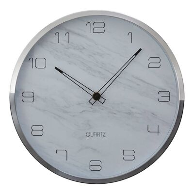 Elko Wall Clock with Silver / Grey Frame