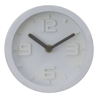 Elko White Finish Embossed Wall Clock