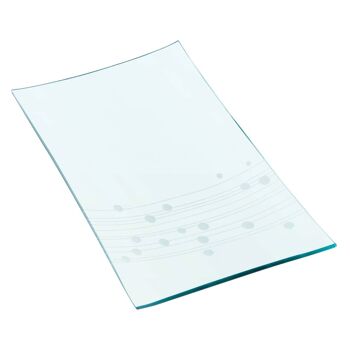 Etched Line Large Glass Plate 3