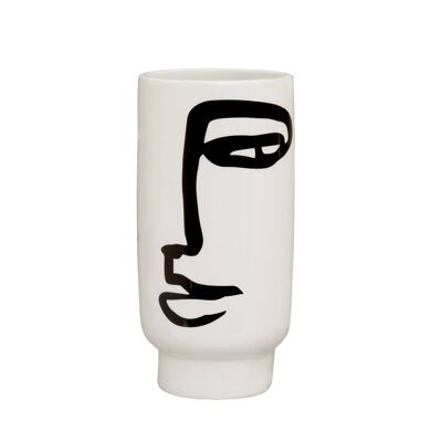 Fabia Black and White Small Vase