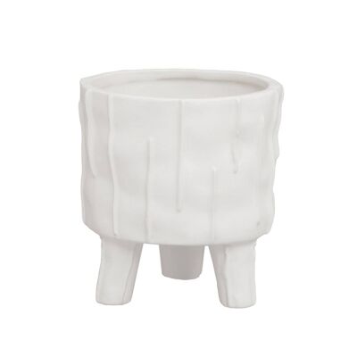 Fara White Small Planter