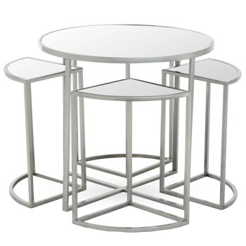 Ensemble Farran de cinq tables en argent 2