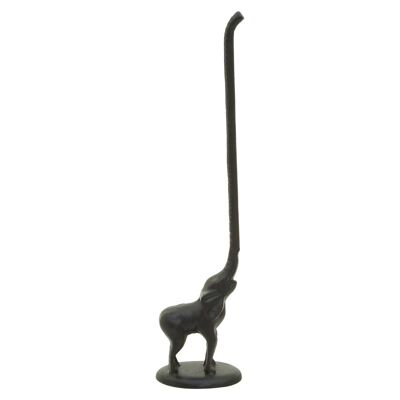 Fauna Black Elephant Toilet Roll Holder with tail