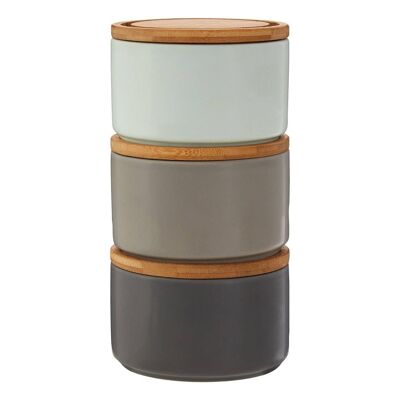 Fenwick Grey/Pale Blue Storage Canisters