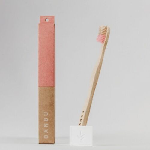 Adult toothbrush - Medium pink adult toothbrush