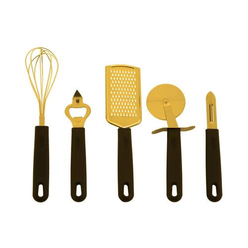 Five Piece Light Gold Kitchen Gadget Set