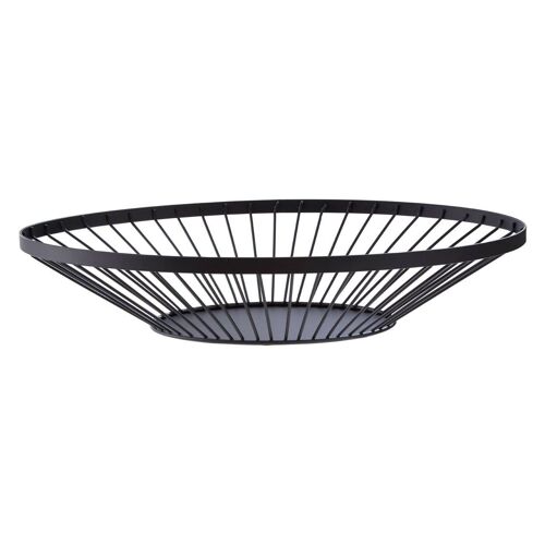 Flat Fruit Basket with Matte Black Frame