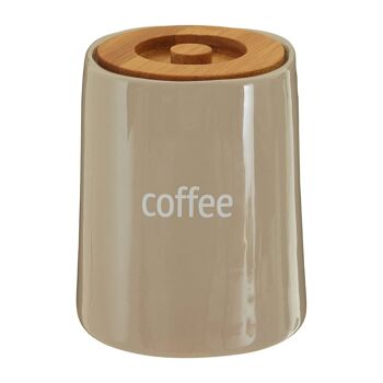 Boîte à café en céramique beige Fletcher 3