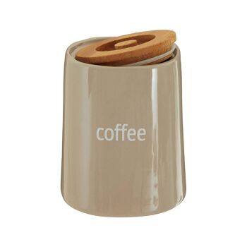 Boîte à café en céramique beige Fletcher 5