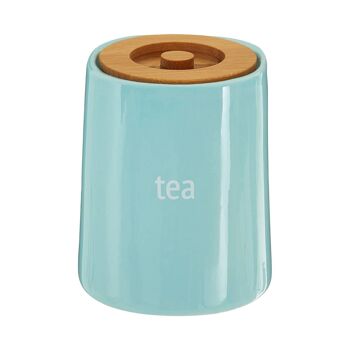 Boîte à thé en céramique bleue Fletcher 4