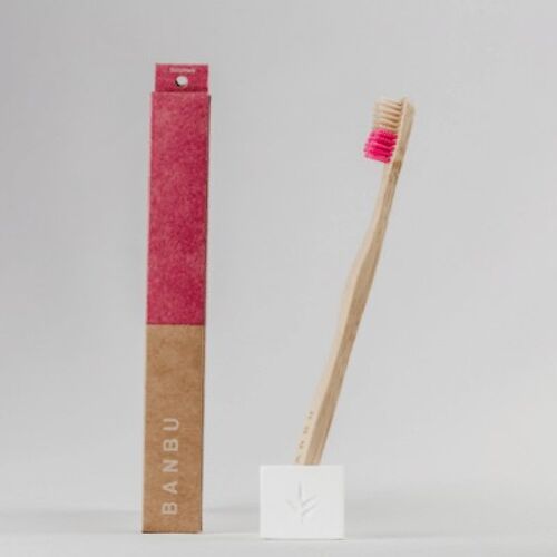 Adult toothbrush - Hard pink adult toothbrush