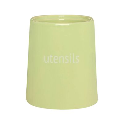 Fletcher Green Ceramic Utensil Jar