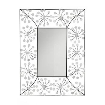 Miroir mural à cadre en métal Floret 1