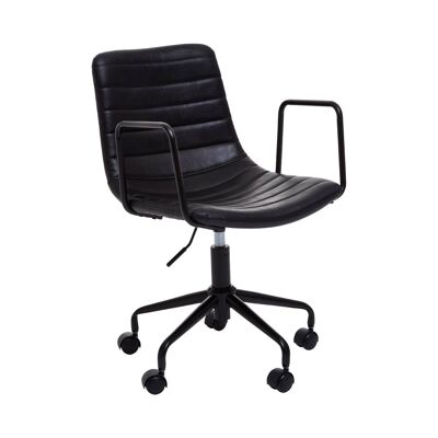 Forbes Black Leather Chair