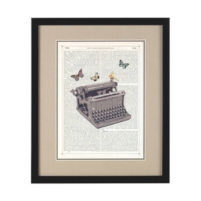 Framed Typewriter Wall Art