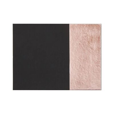 Geome Dipped Black and Rose Gold Placemats