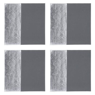Sottobicchieri Geome Dipped Grey e Silver