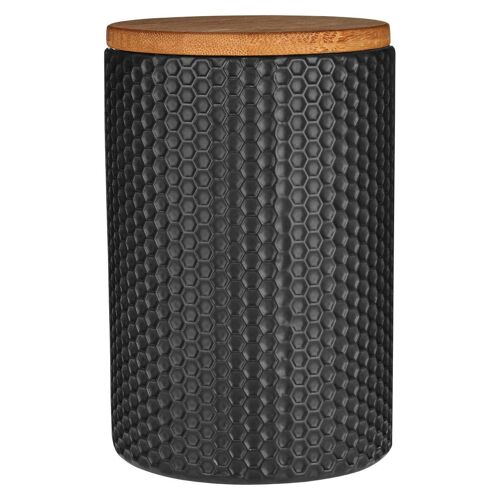 Geome Dolomite and Matt Black Hex Canister