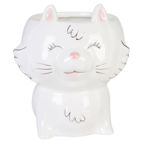Gigil white cat mug