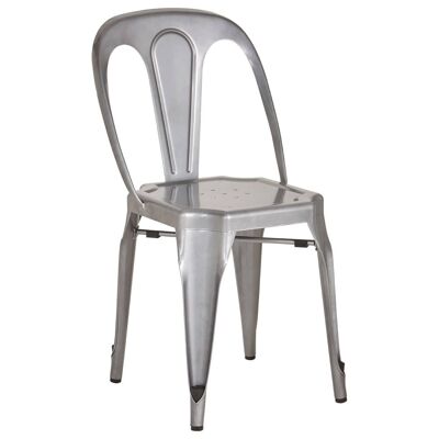 Chaise en métal gris Grange