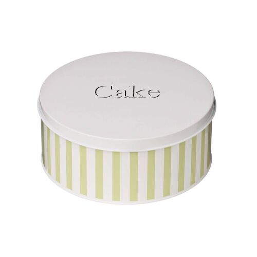 Green Candy Stripe Cake Tin