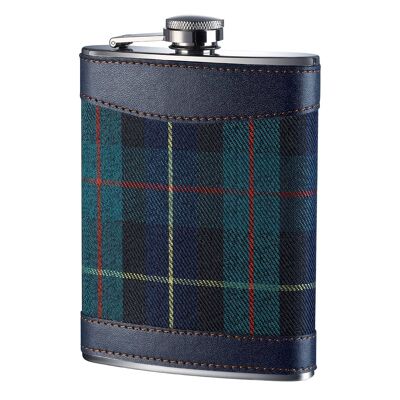 Green Tartan Hip Flask