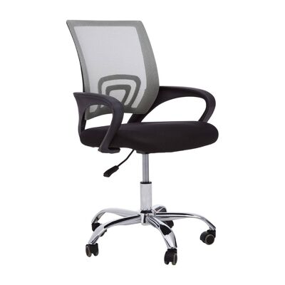 Grey Home Office Chair with Black Armrest