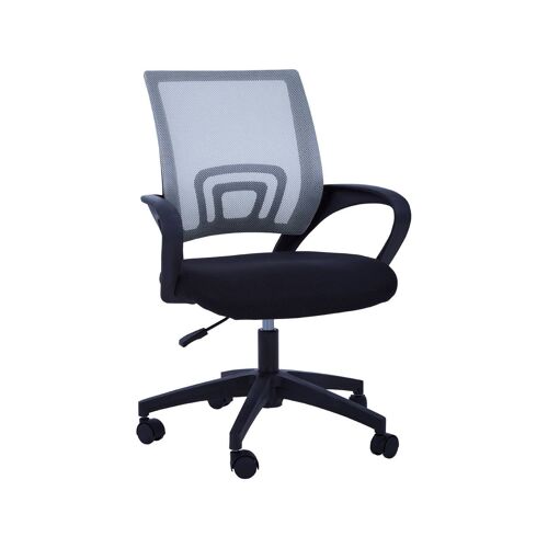 Grey Home Office Chair with Black Arms