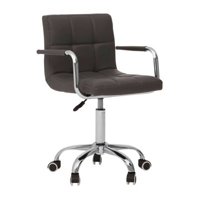Grey Home Office Chair with Swivel Base