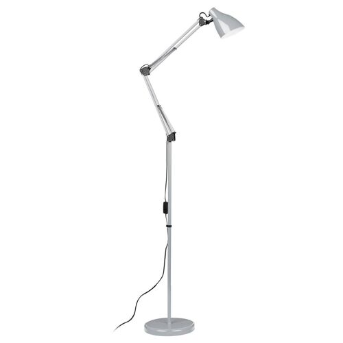 Grey Metal Adjustable Floor Lamp