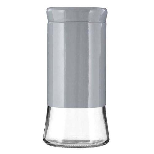 Grey Steel Wrap Glass Storage Jar - 1500ml