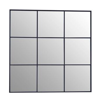 Miroir mural Grid avec cadre finition noire 7