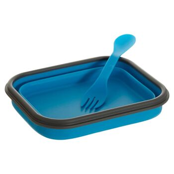 Boîte à lunch pliable bleue Grub Tub 10