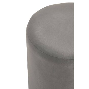 Tabouret rond en vison Haley 10