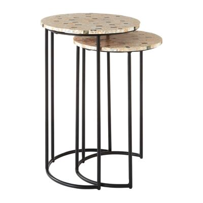 Halle Mother Of Pearl Side Tables