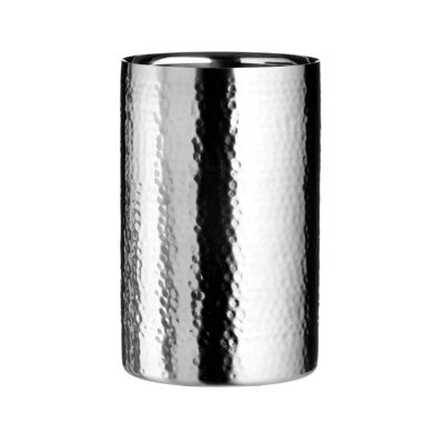 Hammered Effect Stainless Steel Bottle Cooler