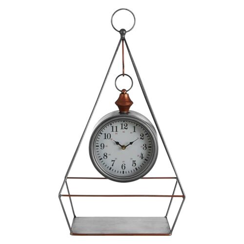 Hayden Antique Silver Finish Table Clock