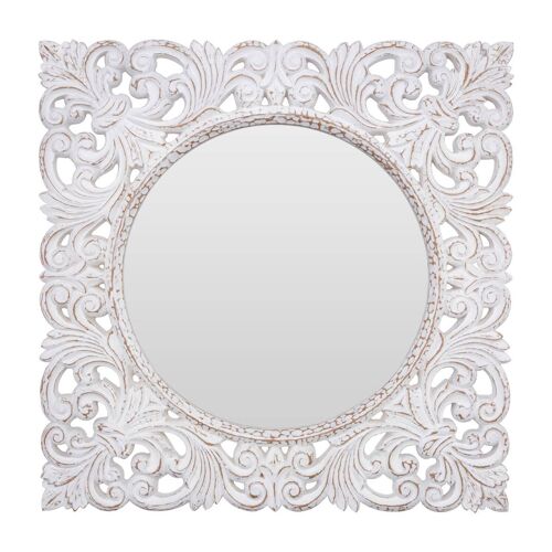 Helga Antique White Wall Mirror