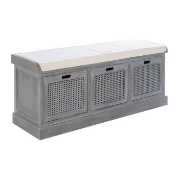 Banc de rangement gris ardoise à 3 tiroirs Heritage 3