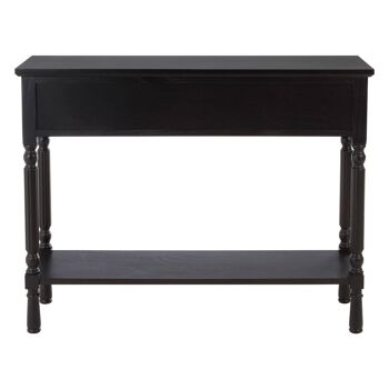 Table console vintage noire à 3 tiroirs Heritage 5