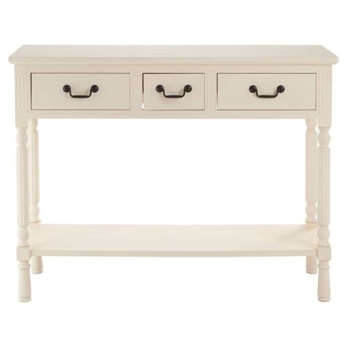 Heritage 3 Drawer White Console Table