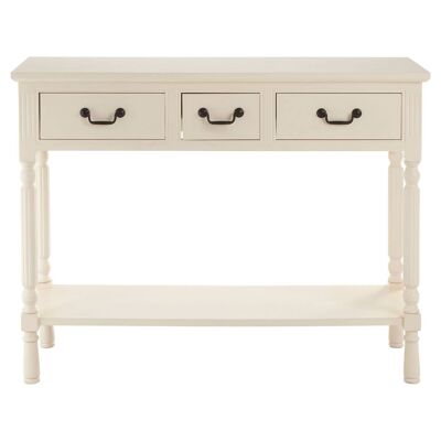 Heritage 3 Drawer White Console Table