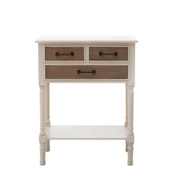 Table Console Heritage 3 Tiroirs Blanc Perle 1