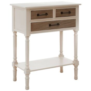 Table Console Heritage 3 Tiroirs Blanc Perle 3