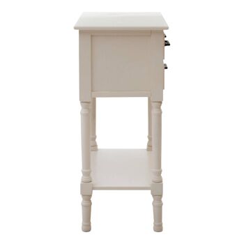 Table Console Heritage 3 Tiroirs Blanc Perle 4