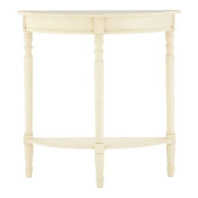 Heritage Antique White Rounded Console Table