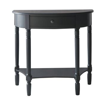 Table console 1 tiroir noir Heritage 1