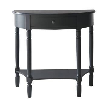 Table console 1 tiroir noir Heritage 2