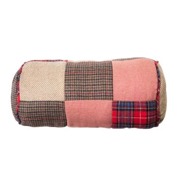 Coussin Traversin Heritage Patchwork Rouge 1