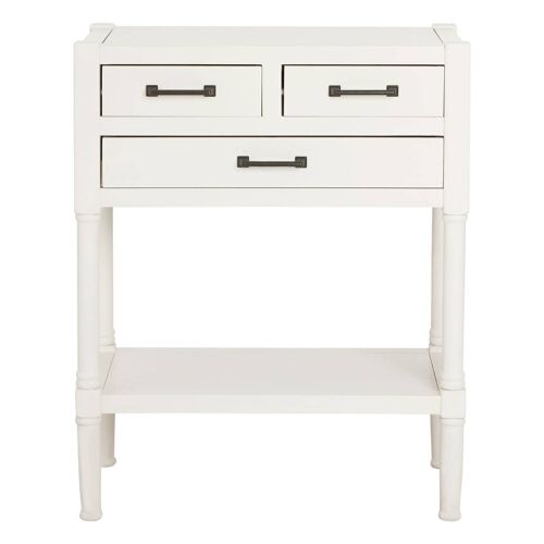 Heritage White Pearl Finish Console Table
